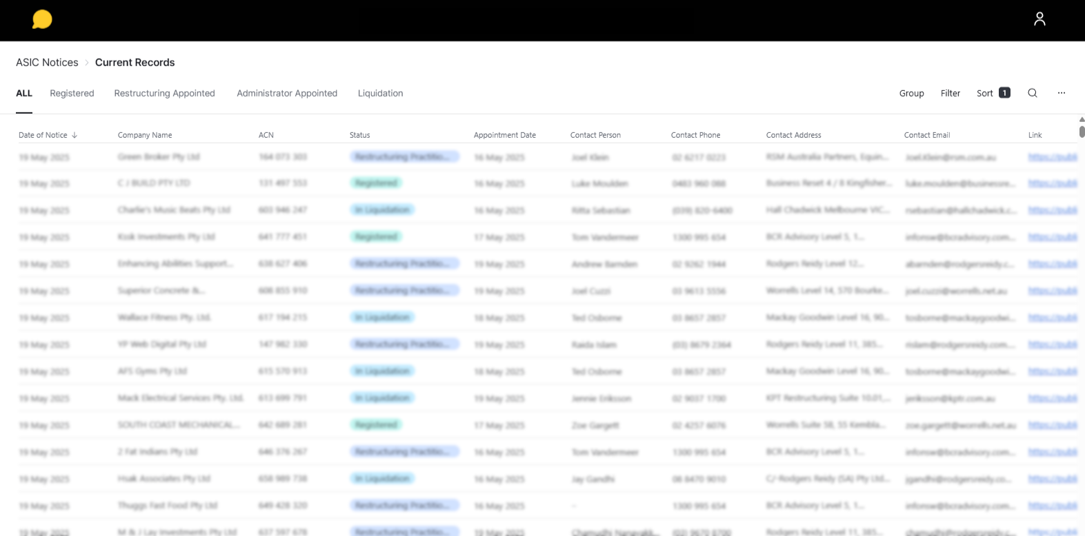 Public Deals ASIC Notices Demo